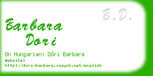 barbara dori business card